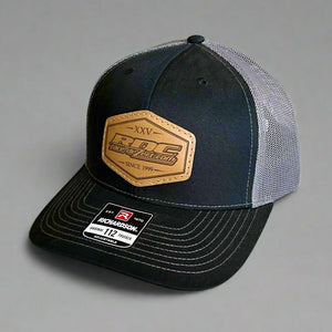 RDC Leather Patch Black and Gray Trucker Hat